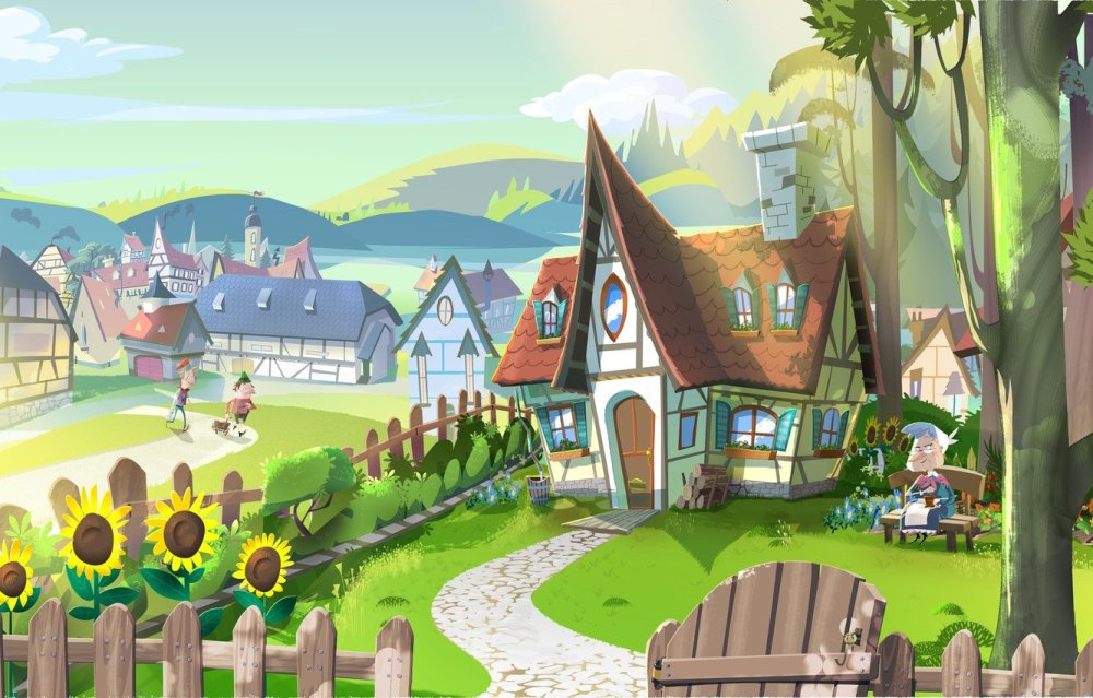 Англия деревня кэмбэлфорд ланшадф садов