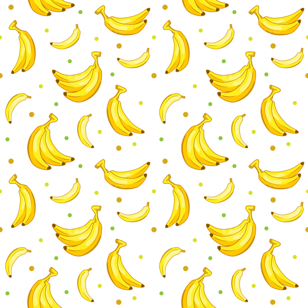 Банан на зеленом фоне