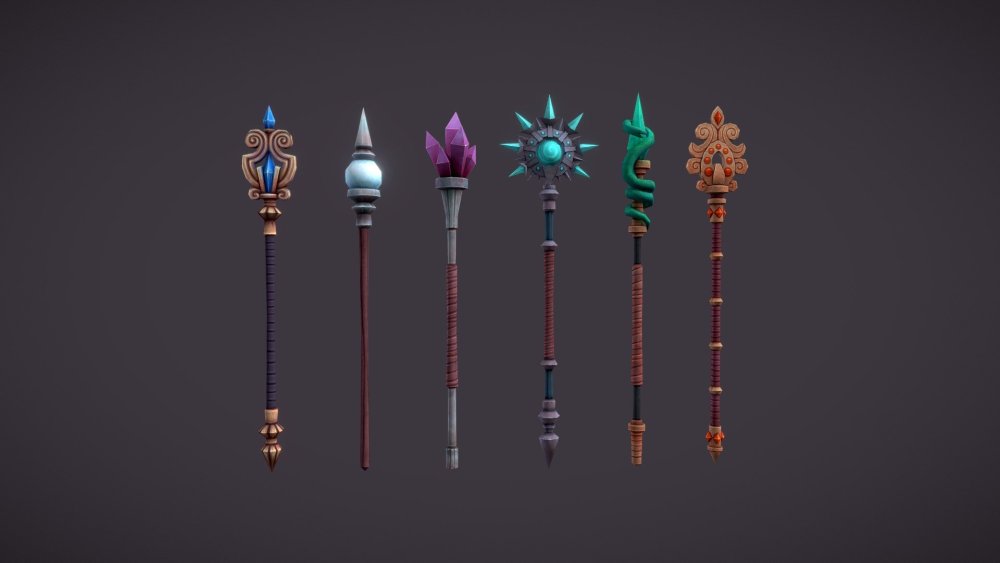 Экко посох 3д модель