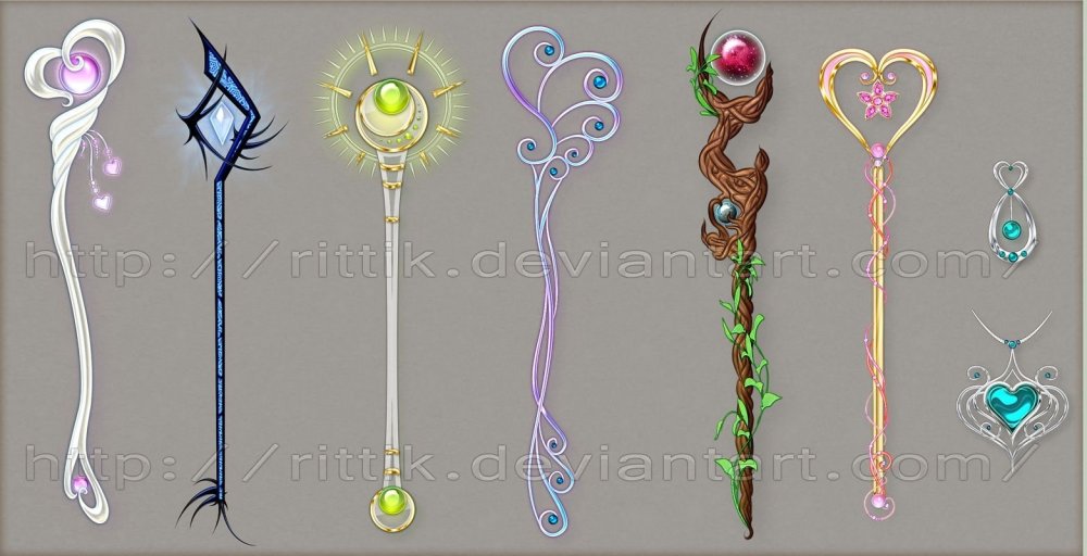 Волшебные посохи рисование