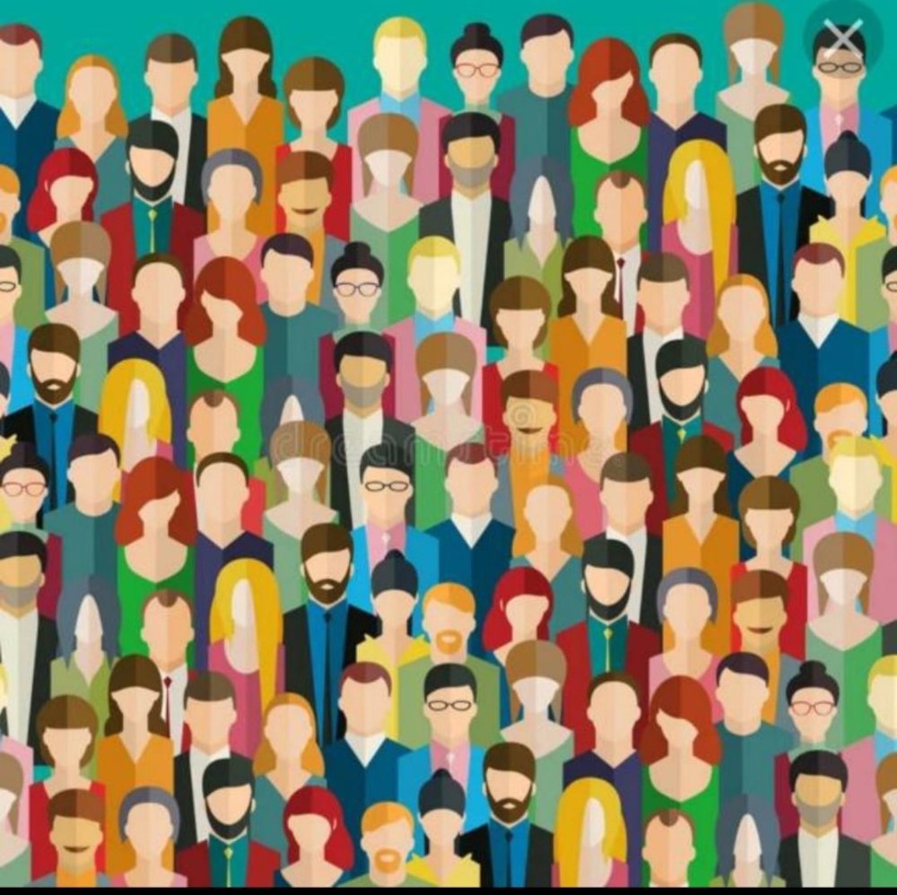 Много мультяшных людей