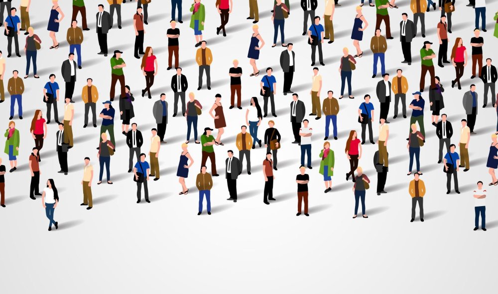 Много людей