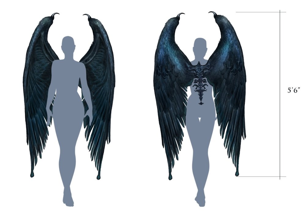 Малефисента в полный рост с крыльями