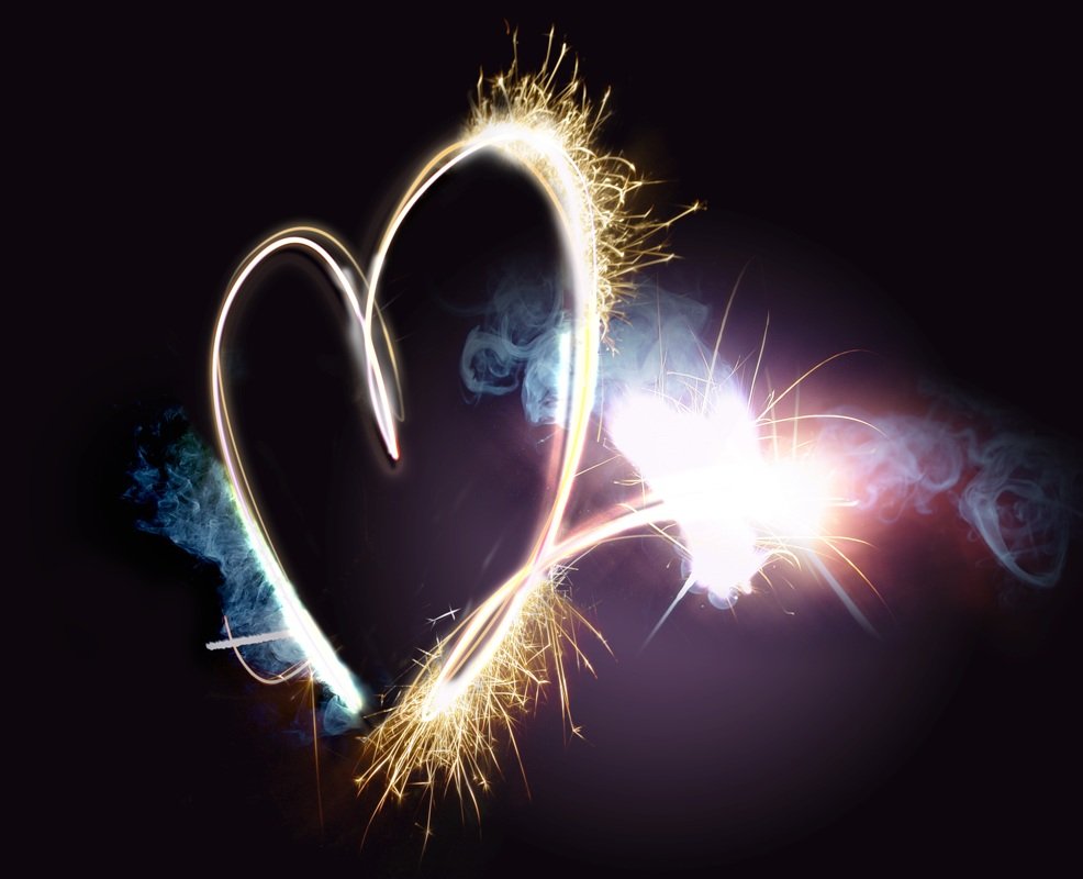 Падающие сердечки