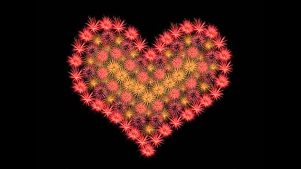 Фейерверк в виде сердечка