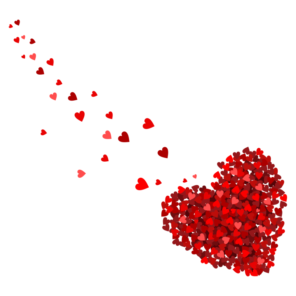 Горящие сердца фейерверк