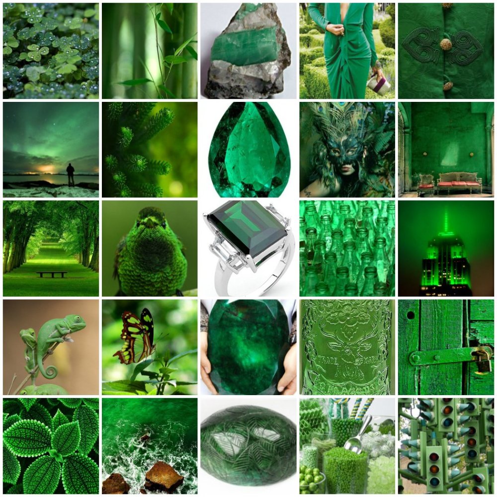 Изумрудный цвет в природе