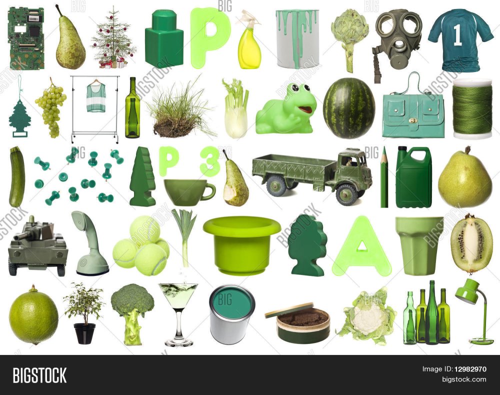Зеленые предметы
