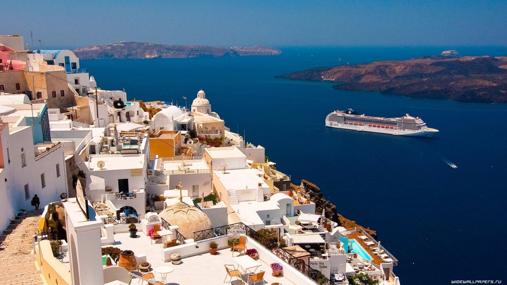 Santorini Греция на яхте