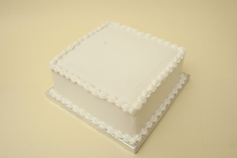White Rectangle Cake