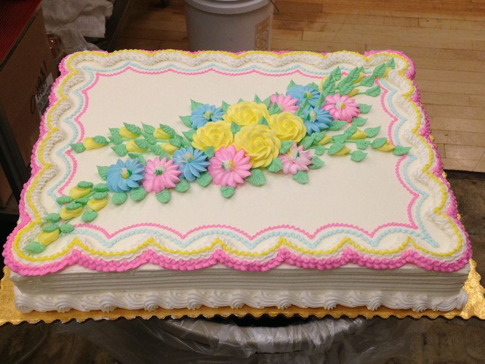 Торт с цветочками