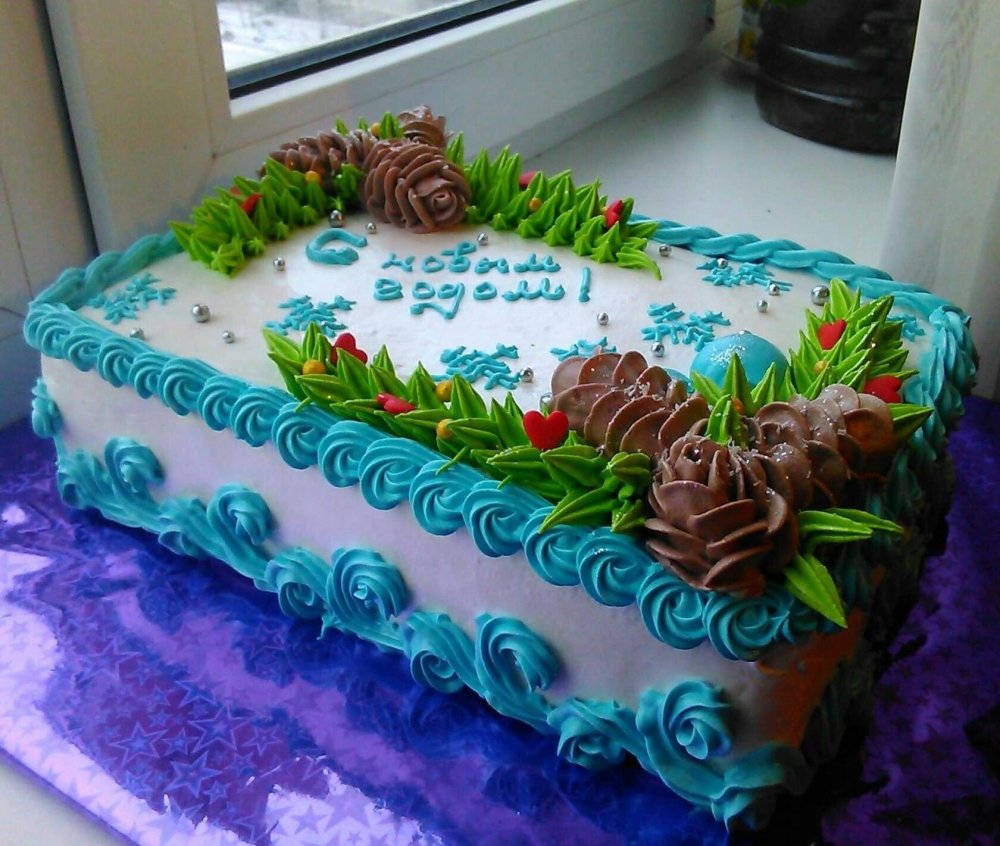 Большой прямоугольный торт