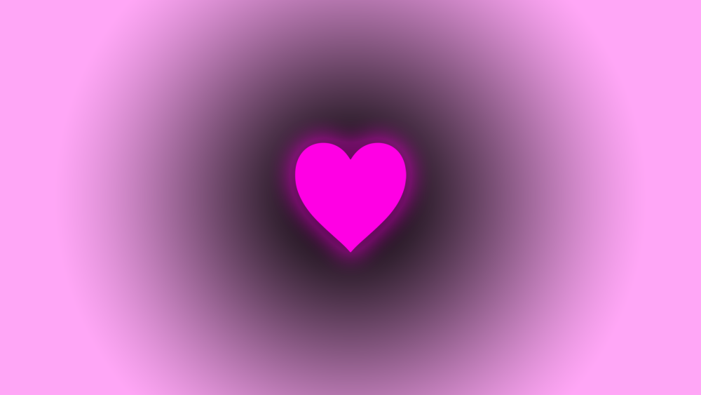 Сердечко темно розовое