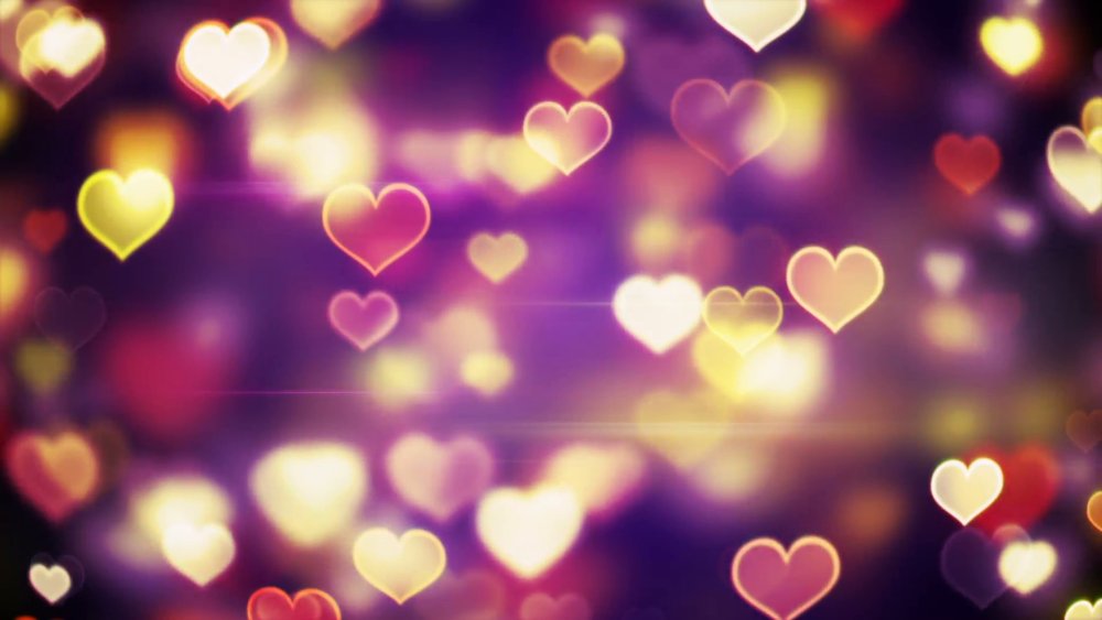Фон боке сердечки