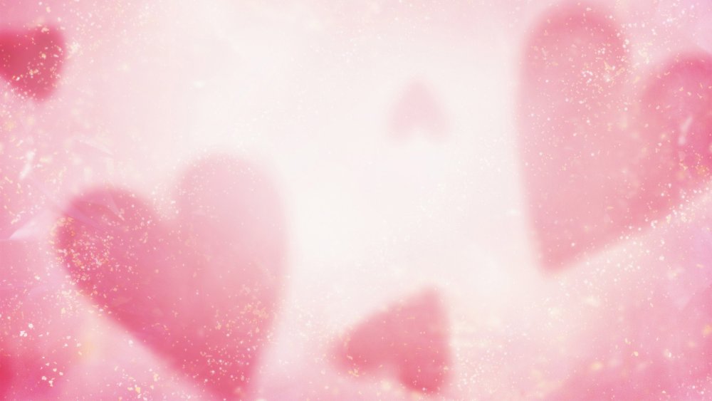 Розовый фон с сердечками