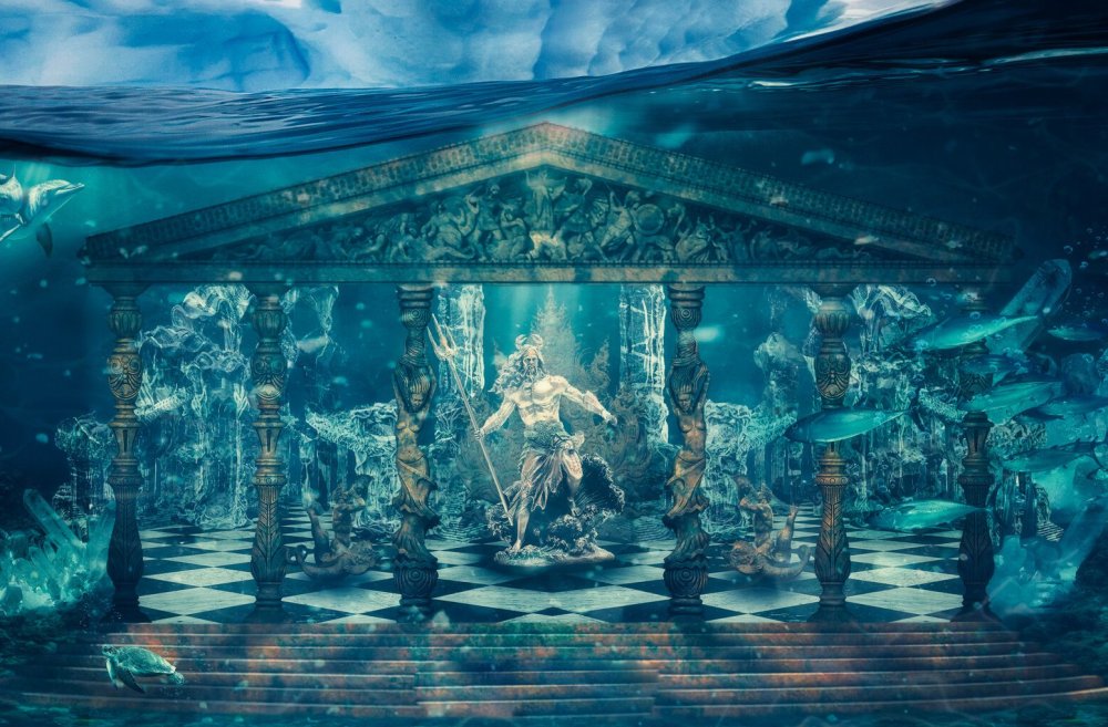 Голубое море