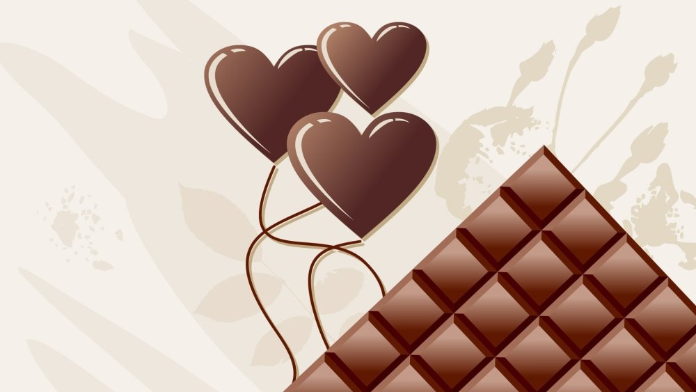 Бордовый фон с сердечками