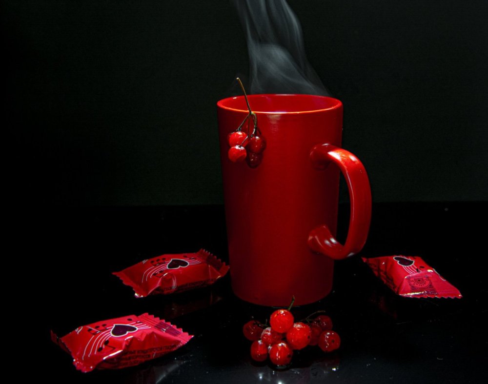 Фон с кружками чая