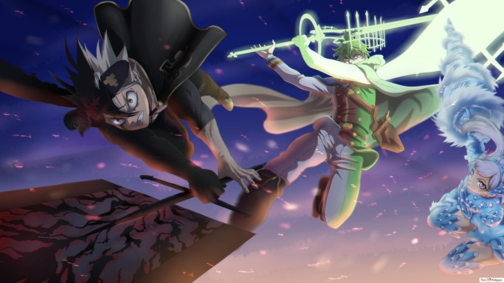 Черный пятилистный Клевер аниме