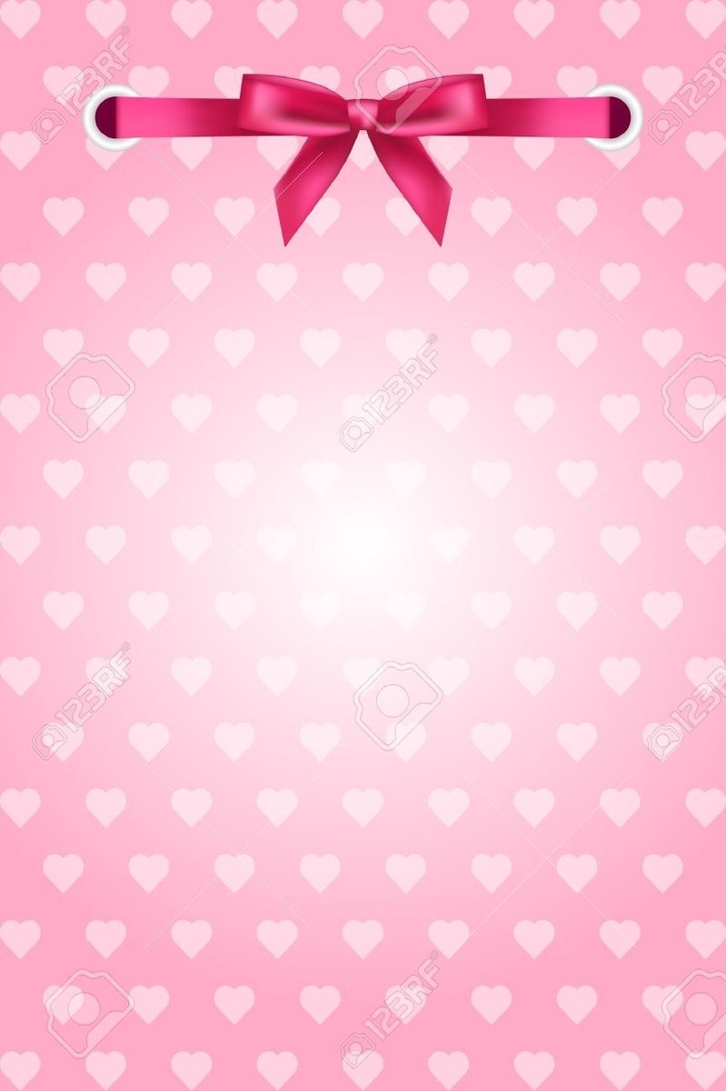 Розовый бант с лентой