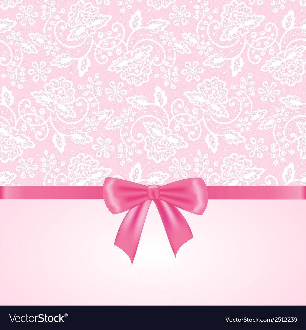 Розовый фон с бантиком