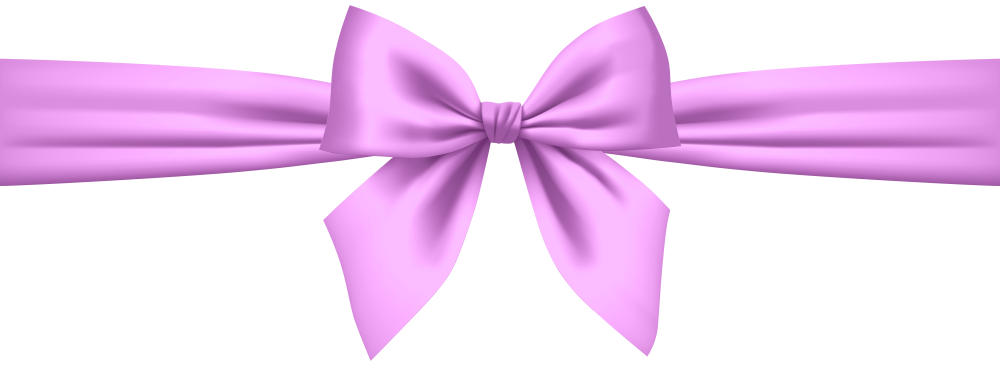 Розовый бант на прозрачном фоне