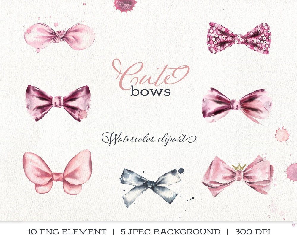 Акварельный бантик