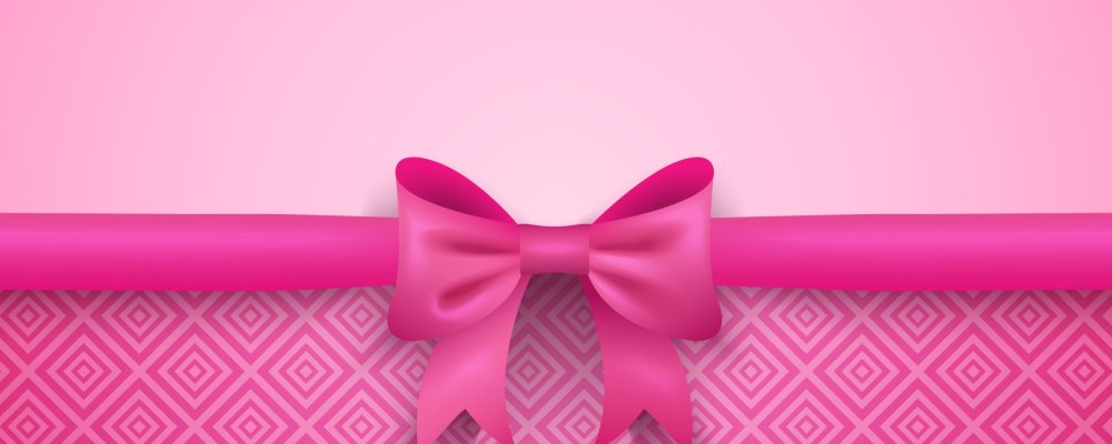 Розовый бант