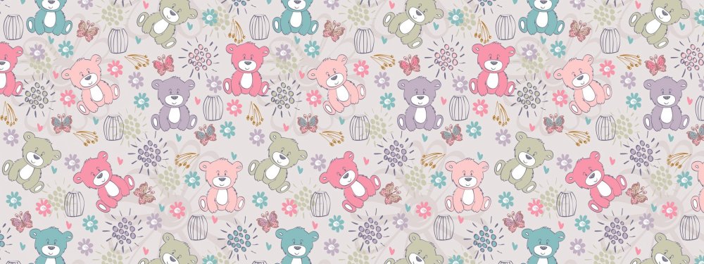 Детский фон с мишками