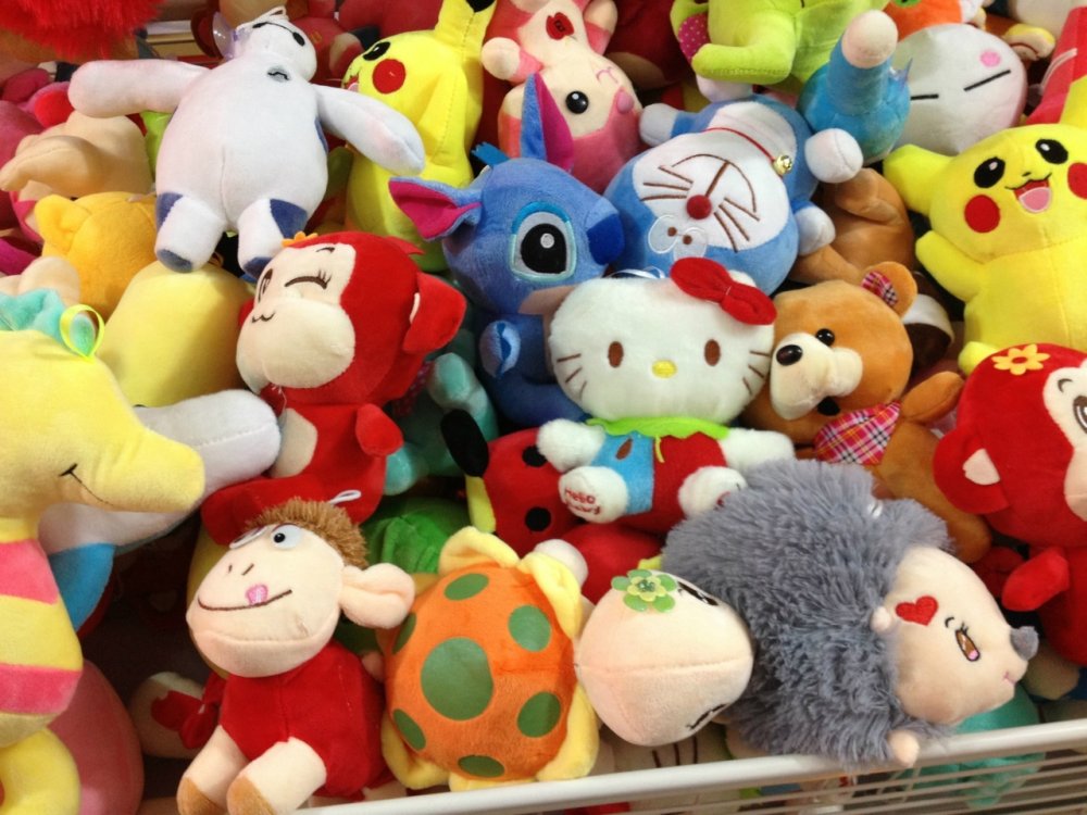 Мягкие игрушки много