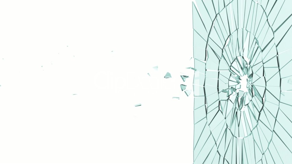 Трещины на стекле на черном фоне