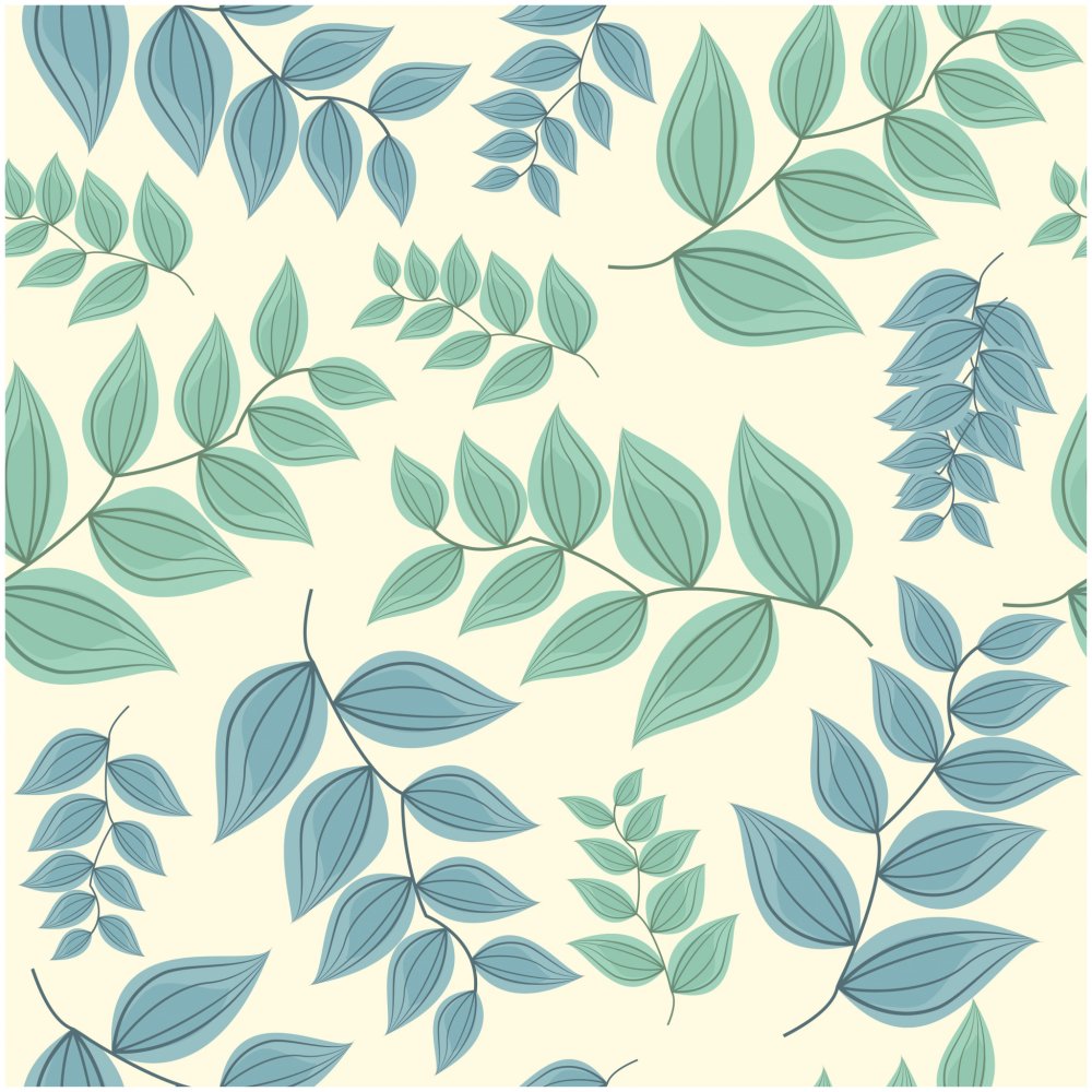 Обои с растительным принтом