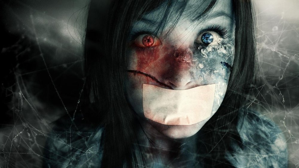 Череп на черном фоне