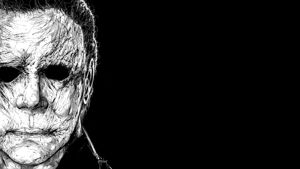 Череп на черном фоне Минимализм