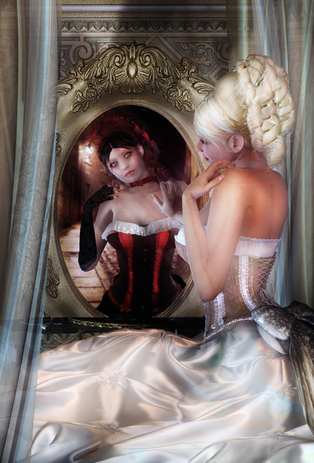 Отражение ведьмы в зеркале