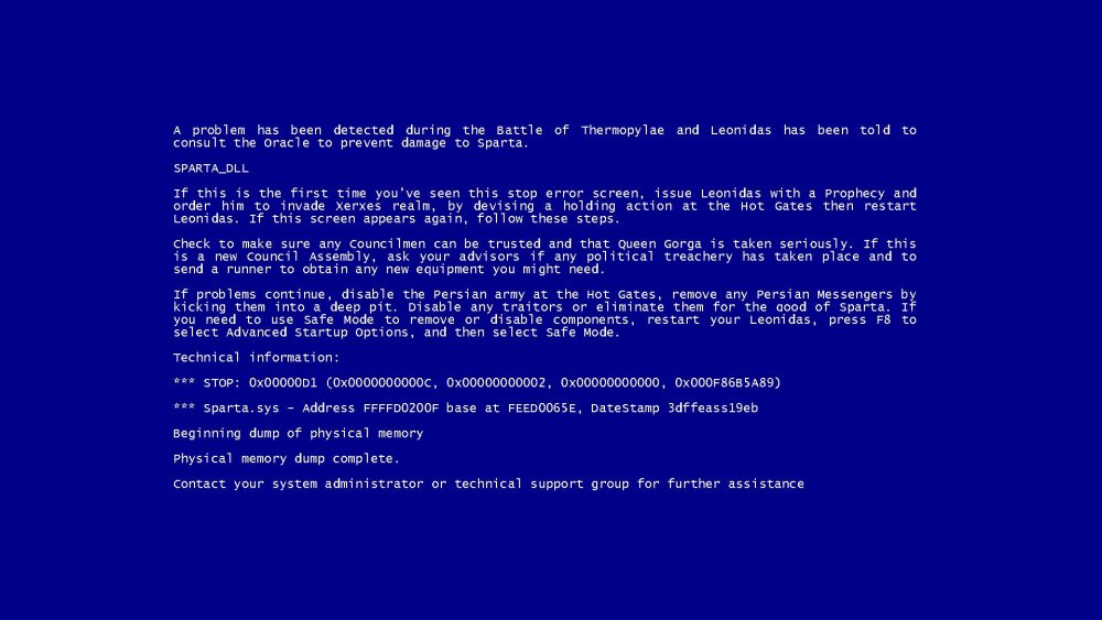 Экран смерти Windows 7