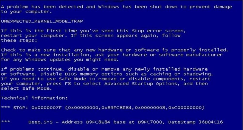 Краш виндовс 10