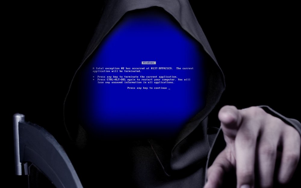 Компьютерный вирус синий экран