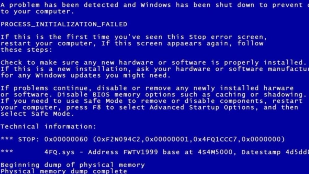 Синий экран