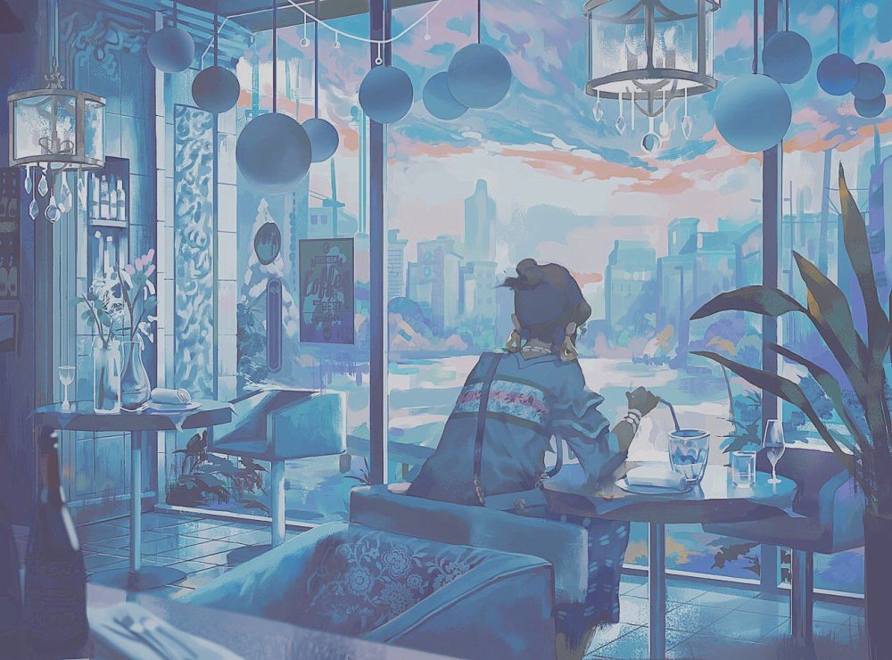 Аниме фон комната