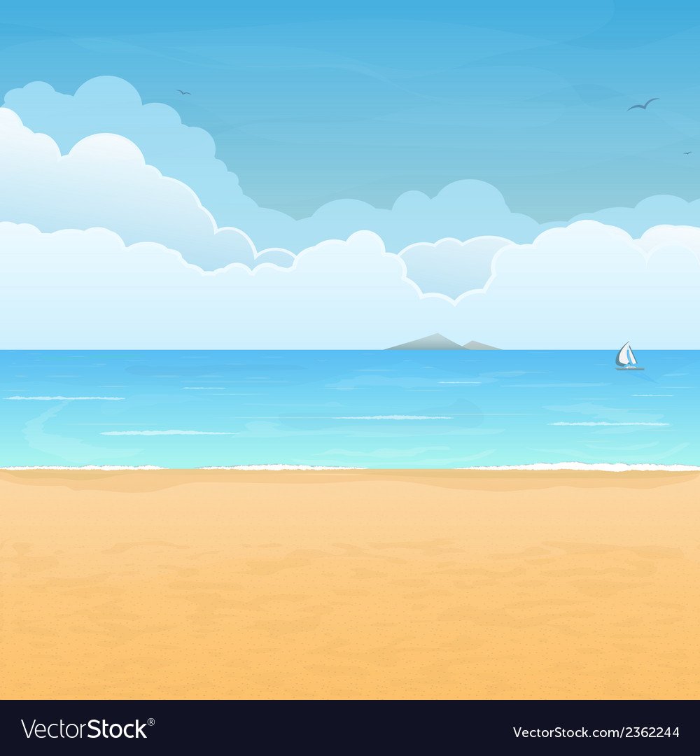 Мультяшный Горизонт моря