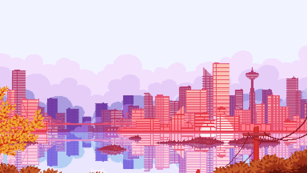 Пиксельный закат