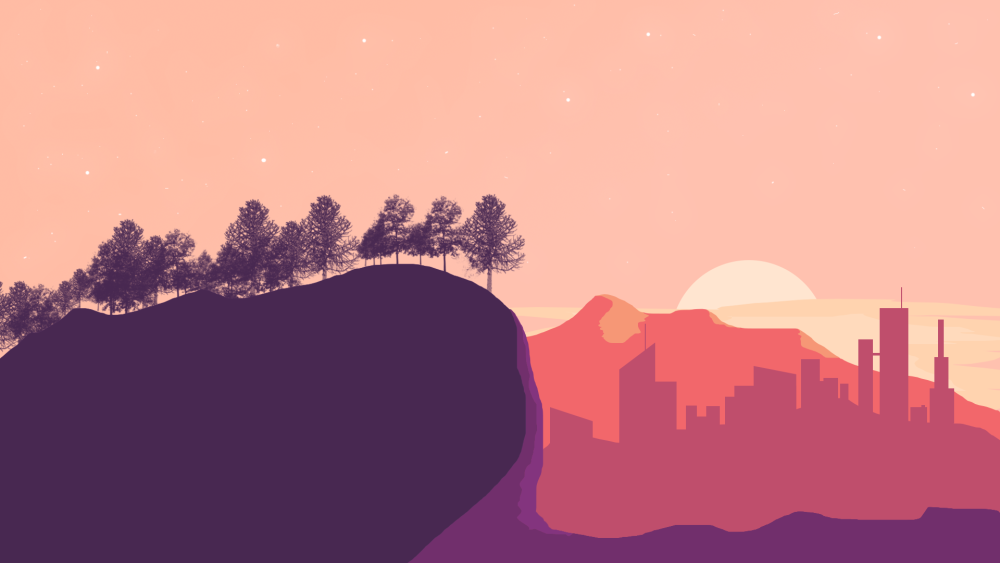 Закат пиксель арт