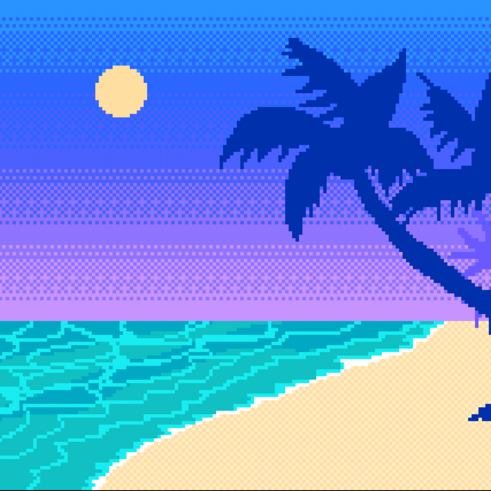 Пиксельное море