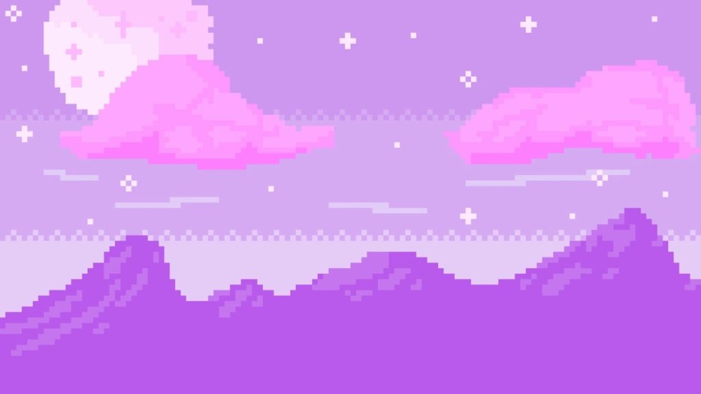 Пиксельный закат маленький