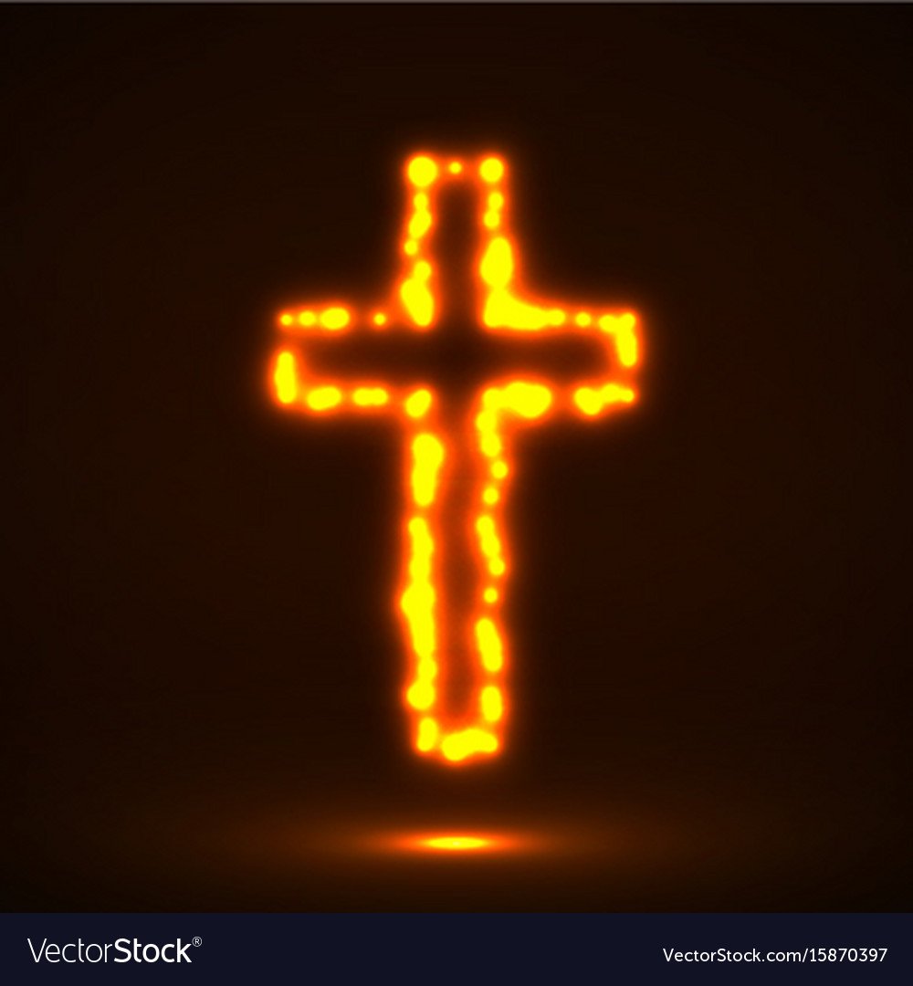 Крест на синем фоне