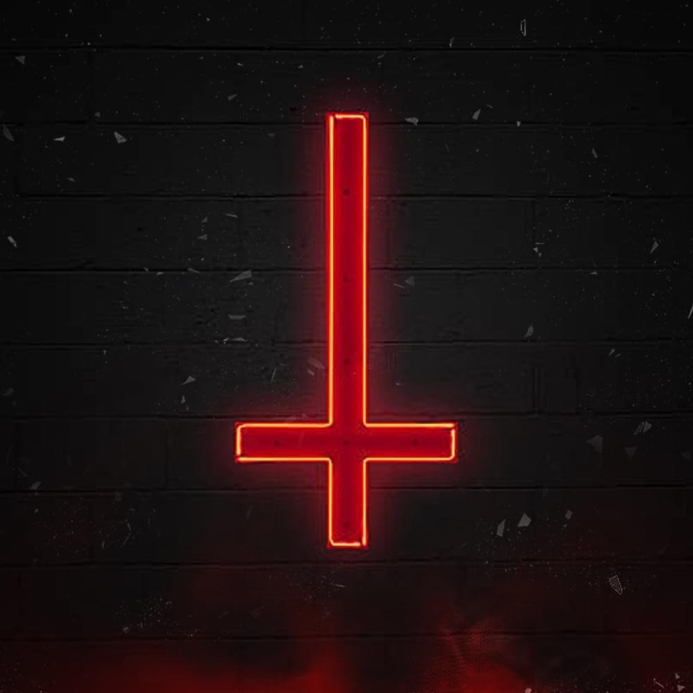 Крест неон