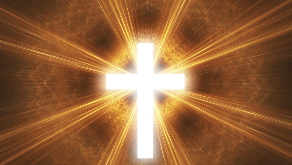 Крест на черном фоне