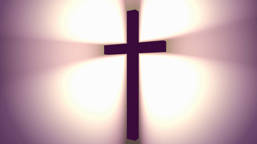 Православный крест на синем фоне