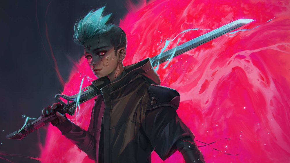 Cyberpunk 2077 Samurai неон